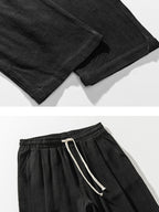 Men's Linen-Cotton Relaxed Trousers with Drawstring