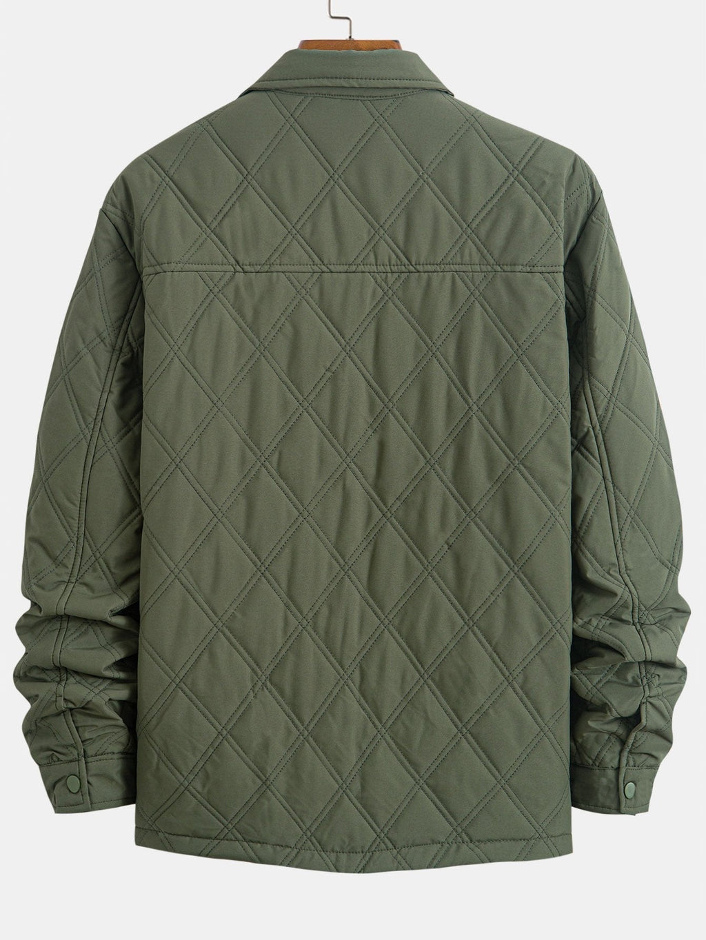 Men's Diamond Quilted Utility Overshirt Jacket