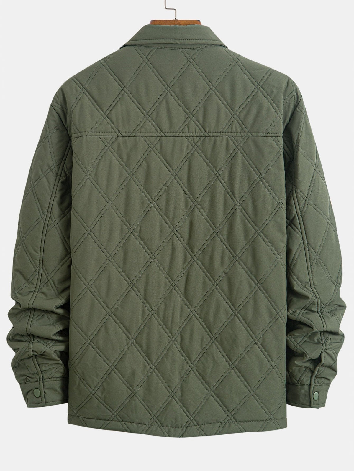 Men's Diamond Quilted Utility Overshirt Jacket