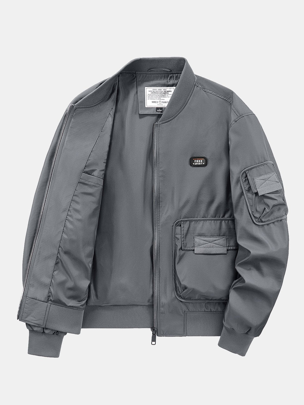 Men's Multi-Pocket Utility Bomber Jacket
