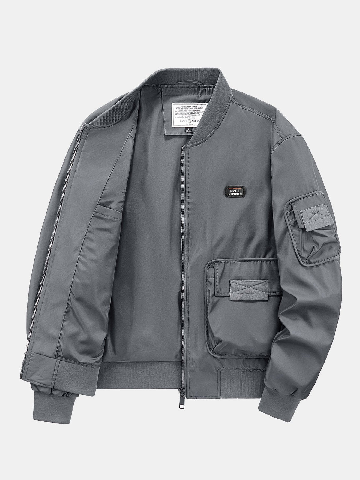 Men's Multi-Pocket Utility Bomber Jacket
