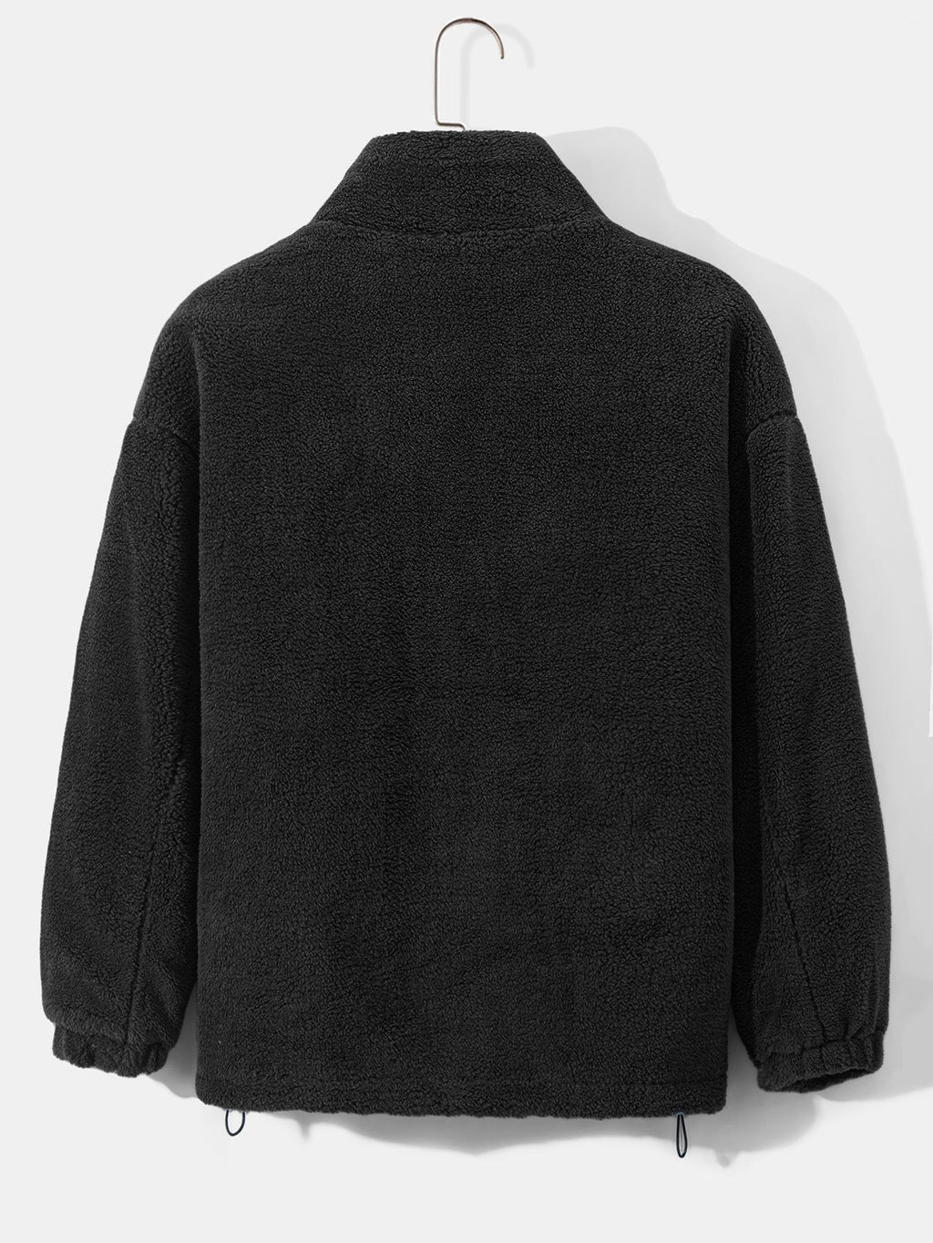 Men's Quilted-Lined Teddy Fleece Jacket – Warm Zip-Up Winter Outerwear