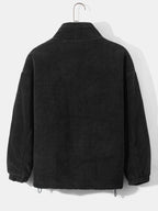 Men's Quilted-Lined Teddy Fleece Jacket – Warm Zip-Up Winter Outerwear