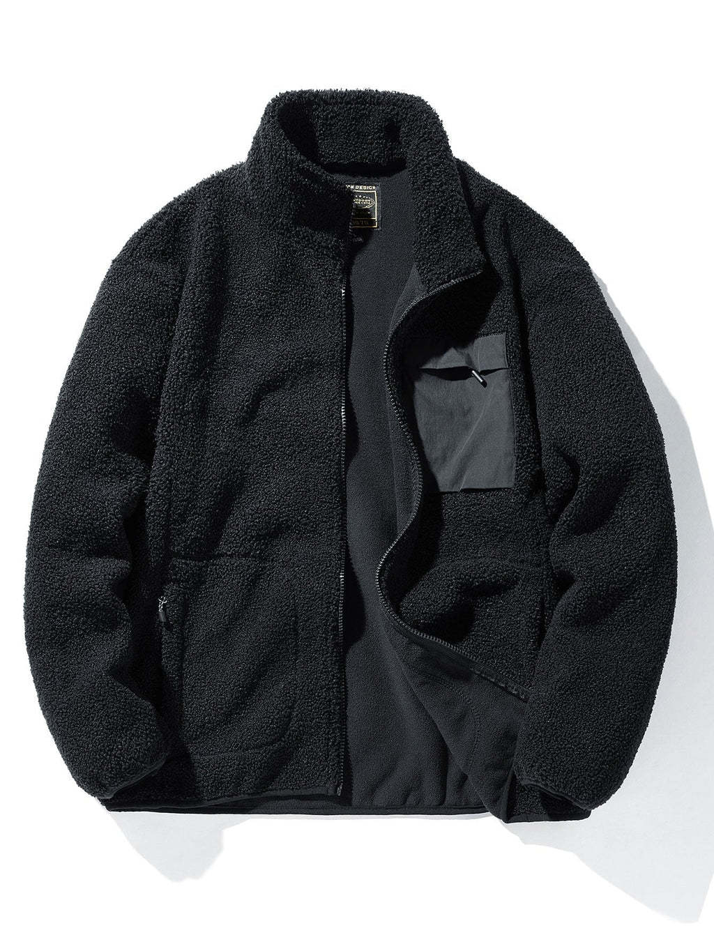 Men's Teddy Fleece Zip-Up Jacket – Soft Borg Textured Outerwear