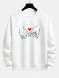 Men's Printed Crew Neck Sweatshirt – Relaxed Fit Cotton Blend Pullover