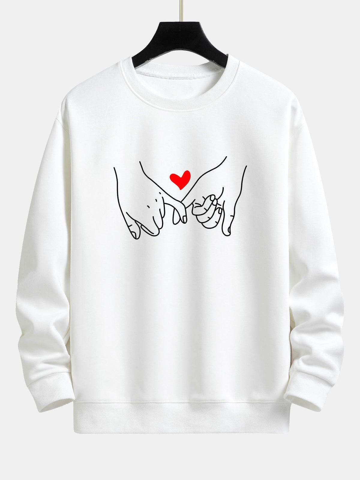 Men's Printed Crew Neck Sweatshirt – Relaxed Fit Cotton Blend Pullover