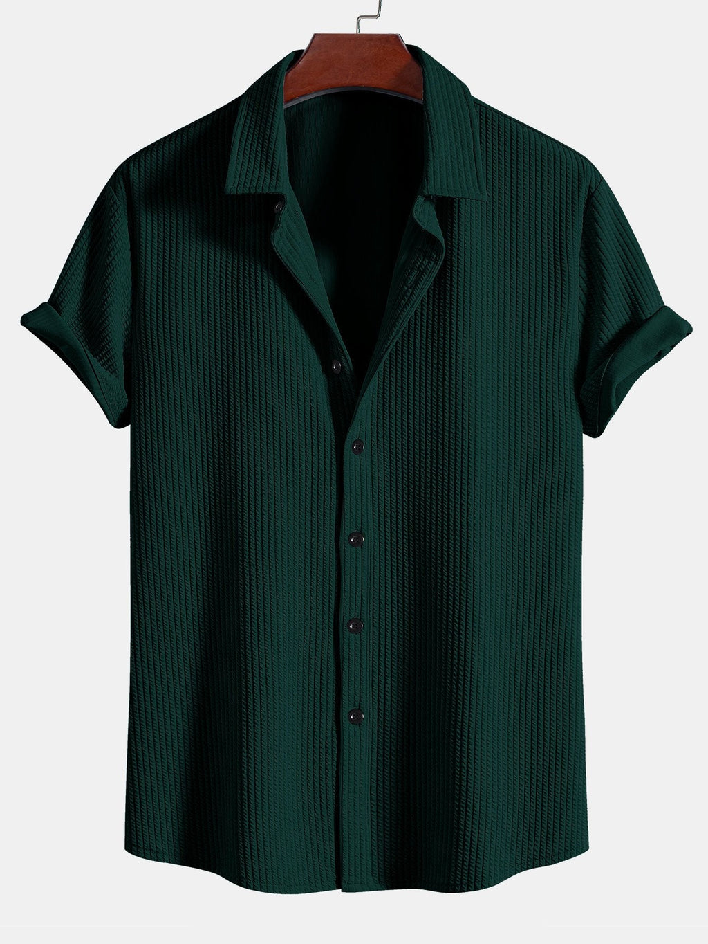 Men's Muscle Fit Ribbed Shirt and Shorts Set