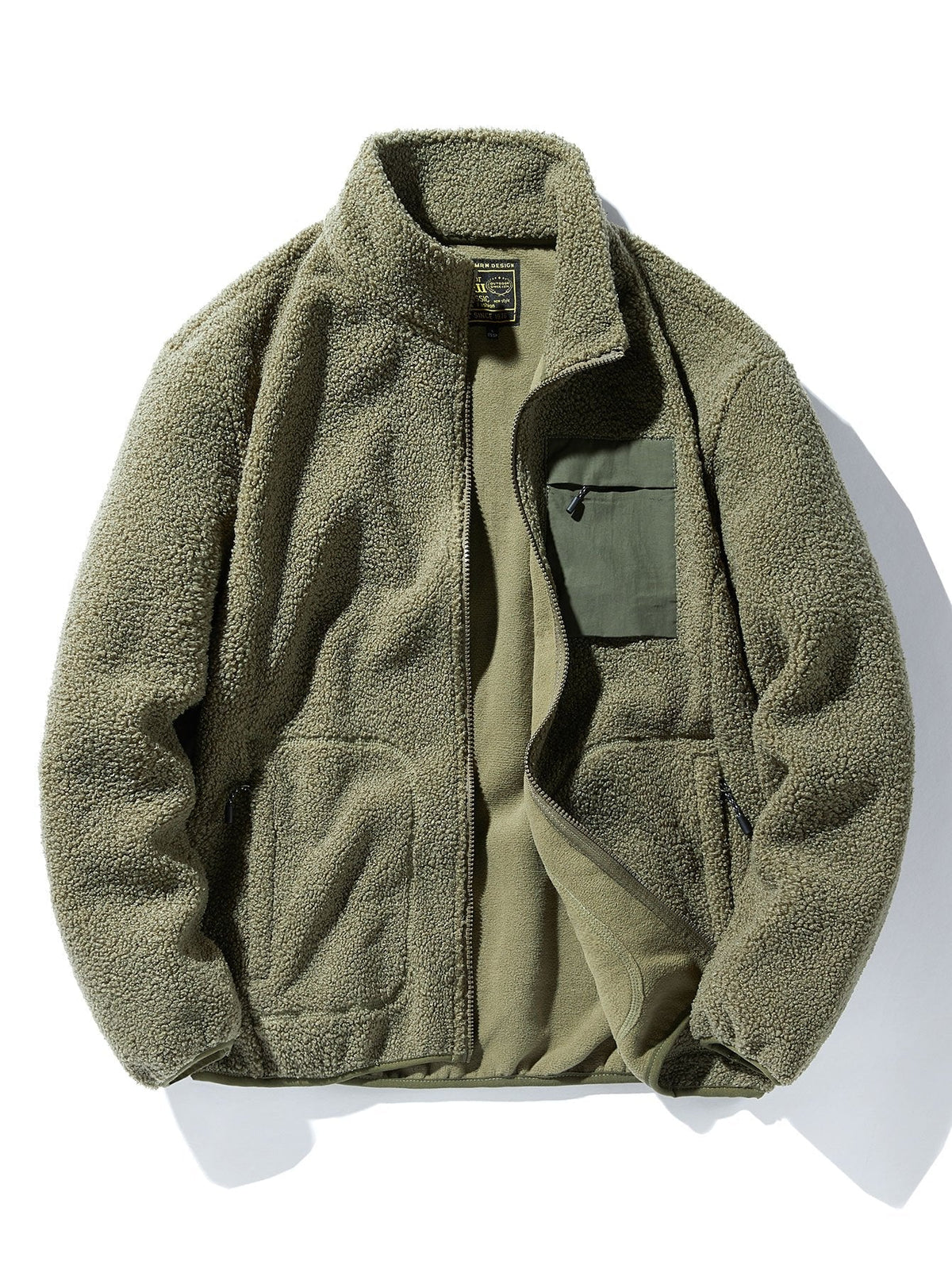 Men's Teddy Fleece Zip-Up Jacket – Soft Borg Textured Outerwear
