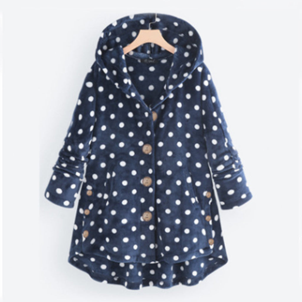 Women's Button-front Cardigan with hood