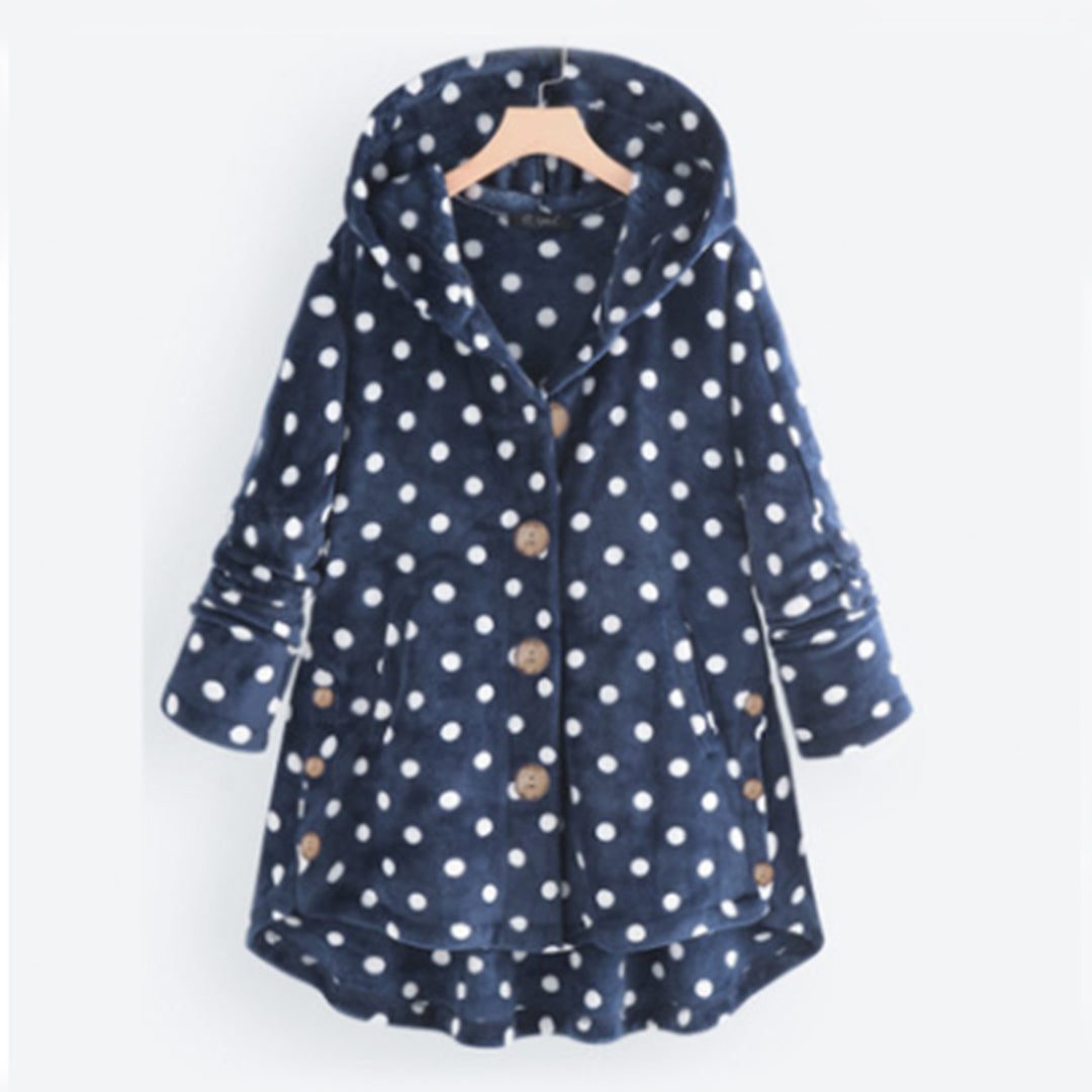 Women's Button-front Cardigan with hood
