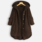 Women's Button-front Cardigan with hood