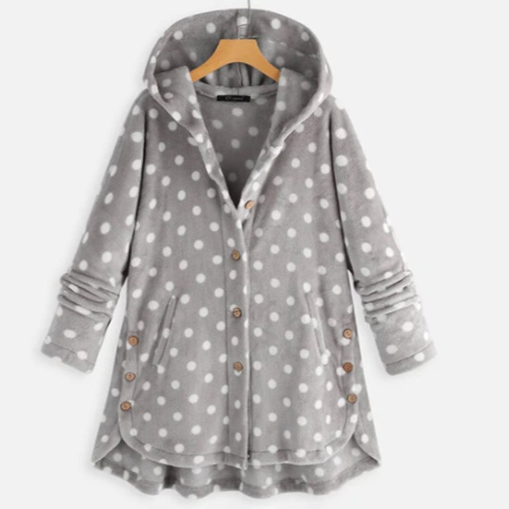 Women's Button-front Cardigan with hood