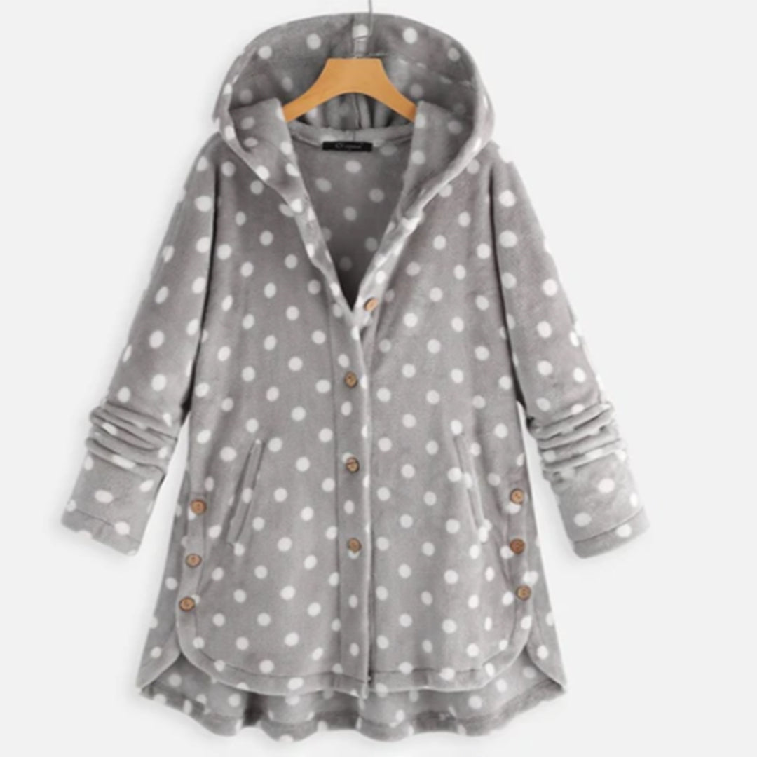 Women's Button-front Cardigan with hood
