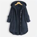 Women's Button-front Cardigan with hood