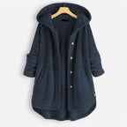 Women's Button-front Cardigan with hood