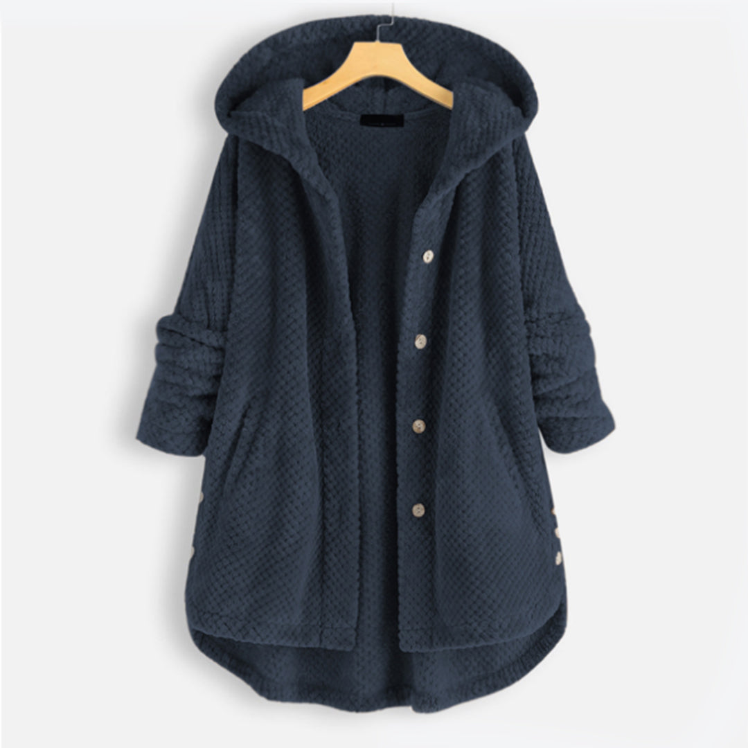 Women's Button-front Cardigan with hood