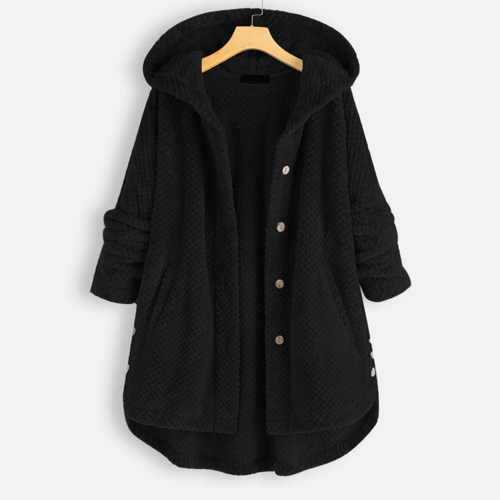 Women's Button-front Cardigan with hood