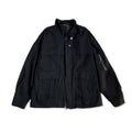 Men's Retro Loose Jacket – Boxy Zip Work Jacket in Black or Green