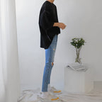 Men's Oversized Inside Out T-Shirt – Black Exposed Seam Tee