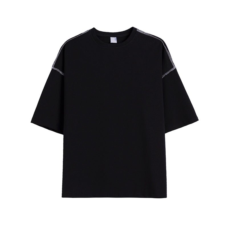 Men's Oversized Inside Out T-Shirt – Black Exposed Seam Tee