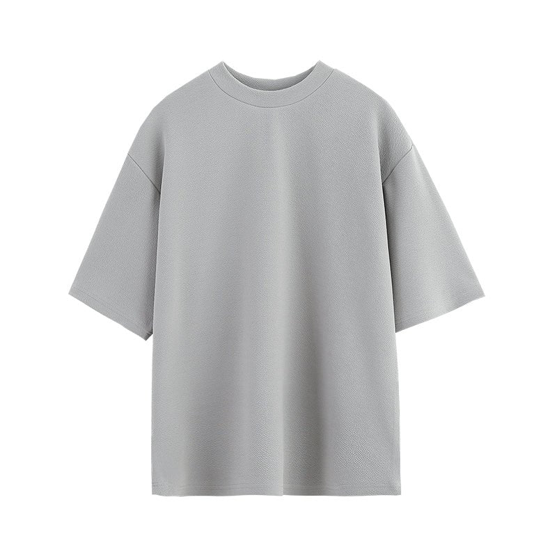 Men's Textured Shirt – Structured Fabric Button Up in Army Green or Light Grey