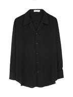 Men's Structured Button Up Shirt – Clean Formal Street Shirt in Black or White