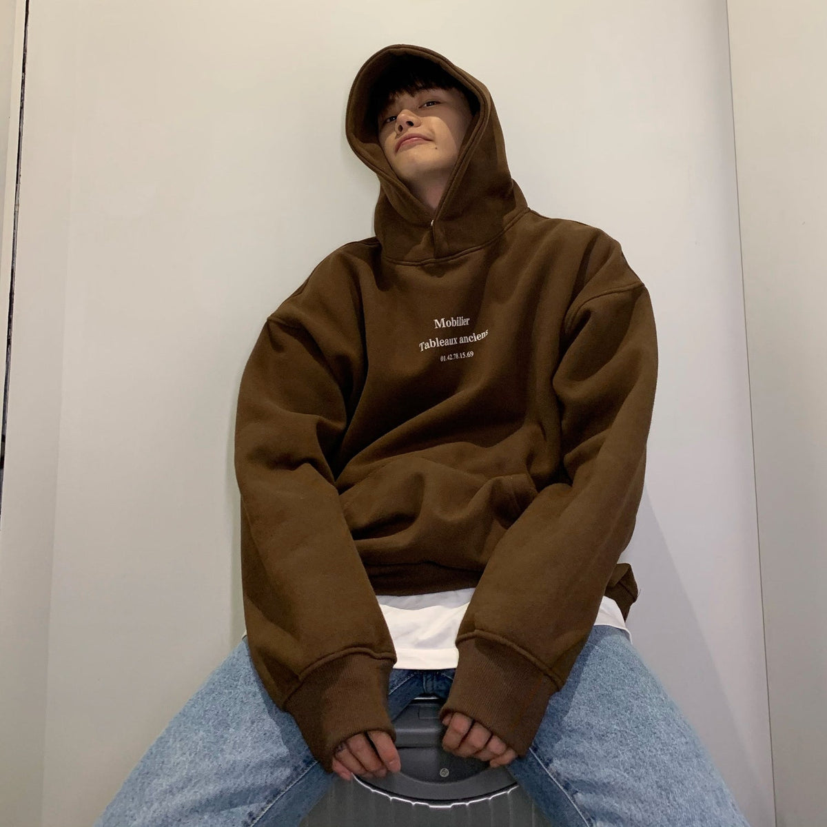 Men's Fleece Hoodie – Heavyweight Sherpa Feel Hoodie in Coffee, Black or Beige