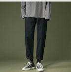 Men's Loose Straight Trousers – Clean Wide Pants in Black, Khaki or Army Green