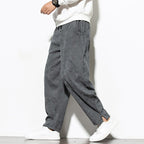 Men's Wide Corduroy Trousers – Relaxed Cord Pants in Grey, Black or Coffee