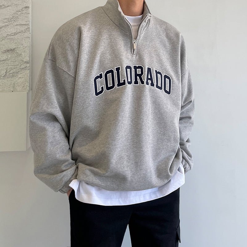 Men's Half Zip Turtleneck Jumper – Colorado Knit in Grey or Black