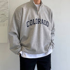 Men's Half Zip Turtleneck Jumper – Colorado Knit in Grey or Black