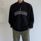 Men's Half Zip Turtleneck Jumper – Colorado Knit in Grey or Black