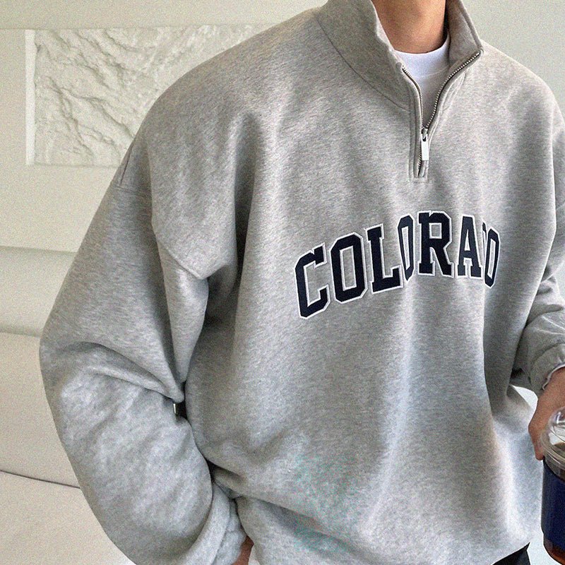 Men's Half Zip Turtleneck Jumper – Colorado Knit in Grey or Black
