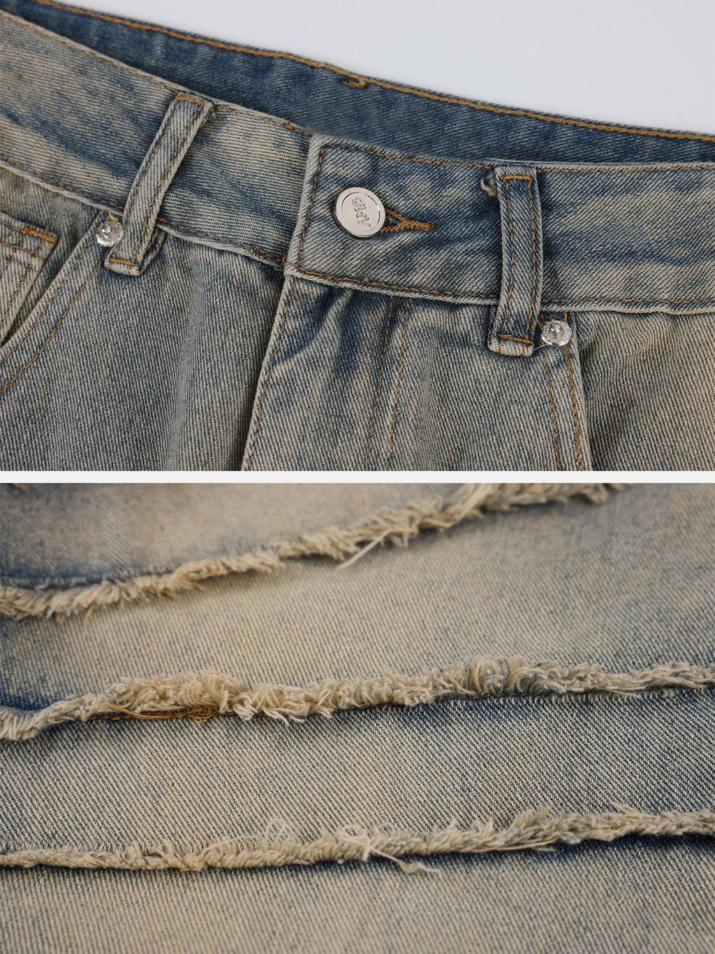 Men's Jeans with Fringed Detail