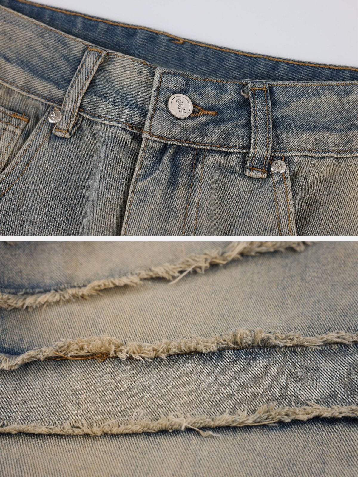 Men's Jeans with Fringed Detail