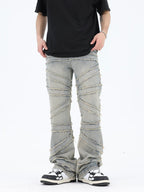 Men's Jeans with Fringed Detail