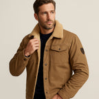 Men's Fleece-Lined Winter Coat – Button Front, Five Colours