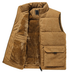Men's Corduroy Gilet with Front Pockets