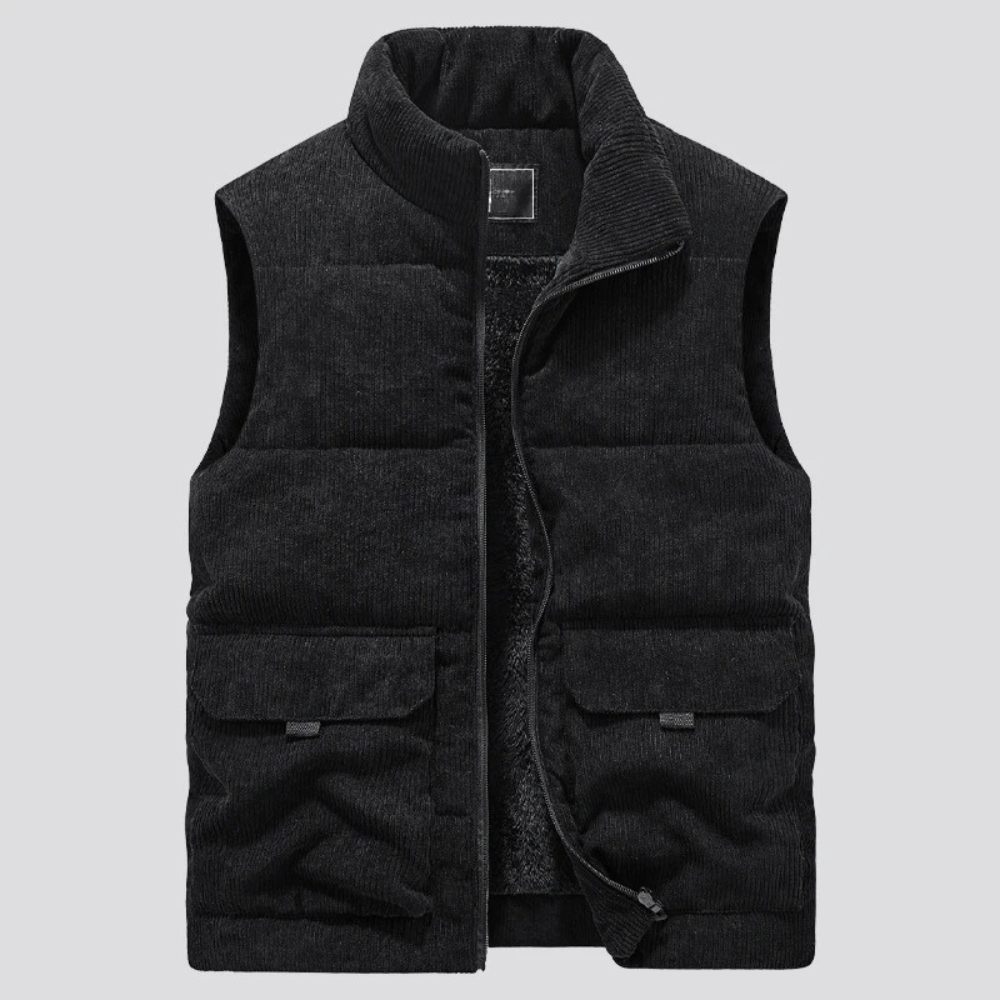 Men's Corduroy Gilet with Front Pockets