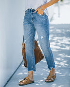 Women's Cropped Straight Leg Jeans