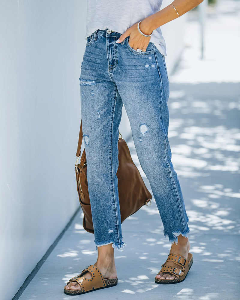 Women's Cropped Straight Leg Jeans