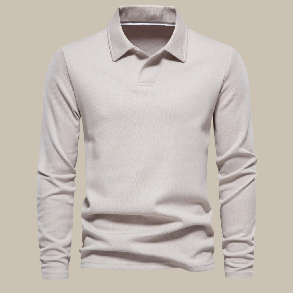 Men's Button-neck Polo Shirt – Dark Grey