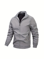 Men's Cotton Jacket with Stand Collar