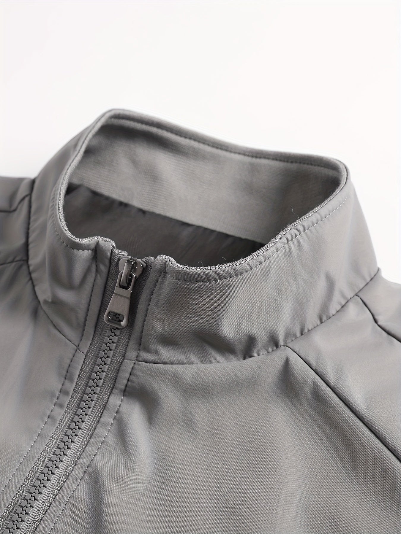 Men's Cotton Jacket with Stand Collar
