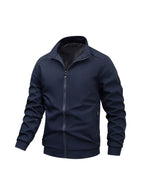 Men's Cotton Jacket with Stand Collar