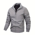 Men's Cotton Jacket with Stand Collar