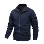 Men's Cotton Jacket with Stand Collar