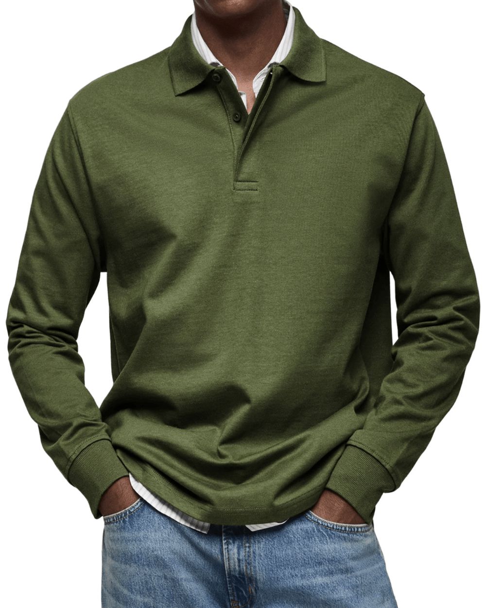 Men's Long Sleeve Polo – Soft Smart Casual Knit