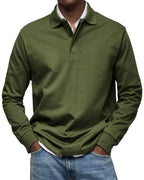 Men's Long Sleeve Polo – Soft Smart Casual Knit