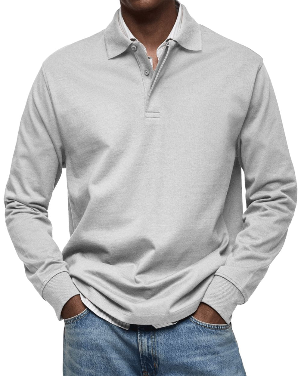 Men's Long Sleeve Polo – Soft Smart Casual Knit